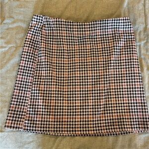 divided gingham skirt